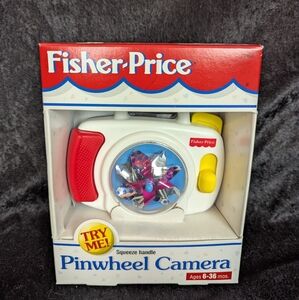 NOS 1995 Fisher Price Pinwheel Camera Pretend Toy pinwheel swirls